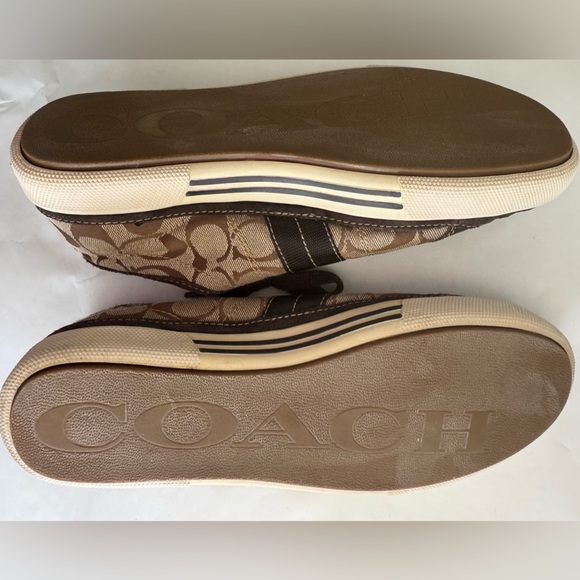 Coach Signature "C" Canvas & Suede Sneakers – Women’s 9½ – Brown Monogram - Picture 5 of 10
